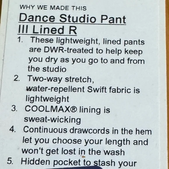Lululemon dance studio lined - Picture 4 of 4